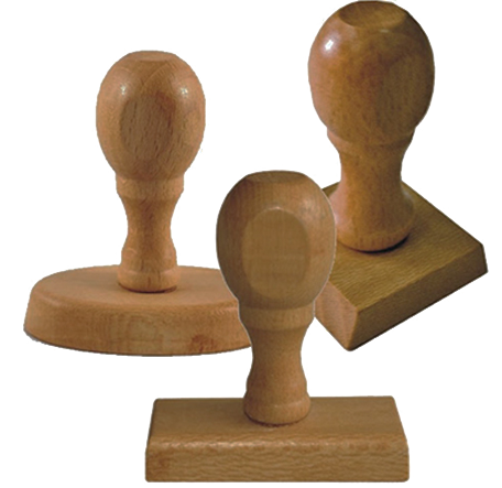Sello tradicional base de madera